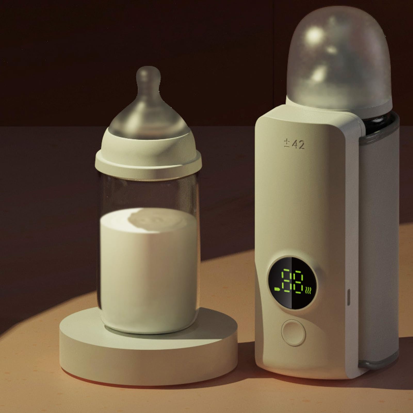 Keenso Scaldabiberon, Custodia Isolata Portatile, Ricaricabile Tramite USB, con 6 Impostazioni di Temperatura per Alimenti per Bambini e Riscaldamento del latte.