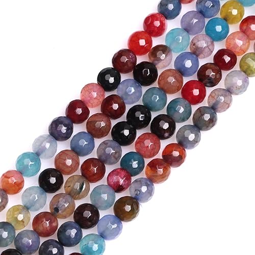 Miniatura 278 de GEM-Inside Red Orange Carnelian Gemstone Loose Beads Natural Energy Power Beads for Jewelry Making Round Faceted 8mm 15