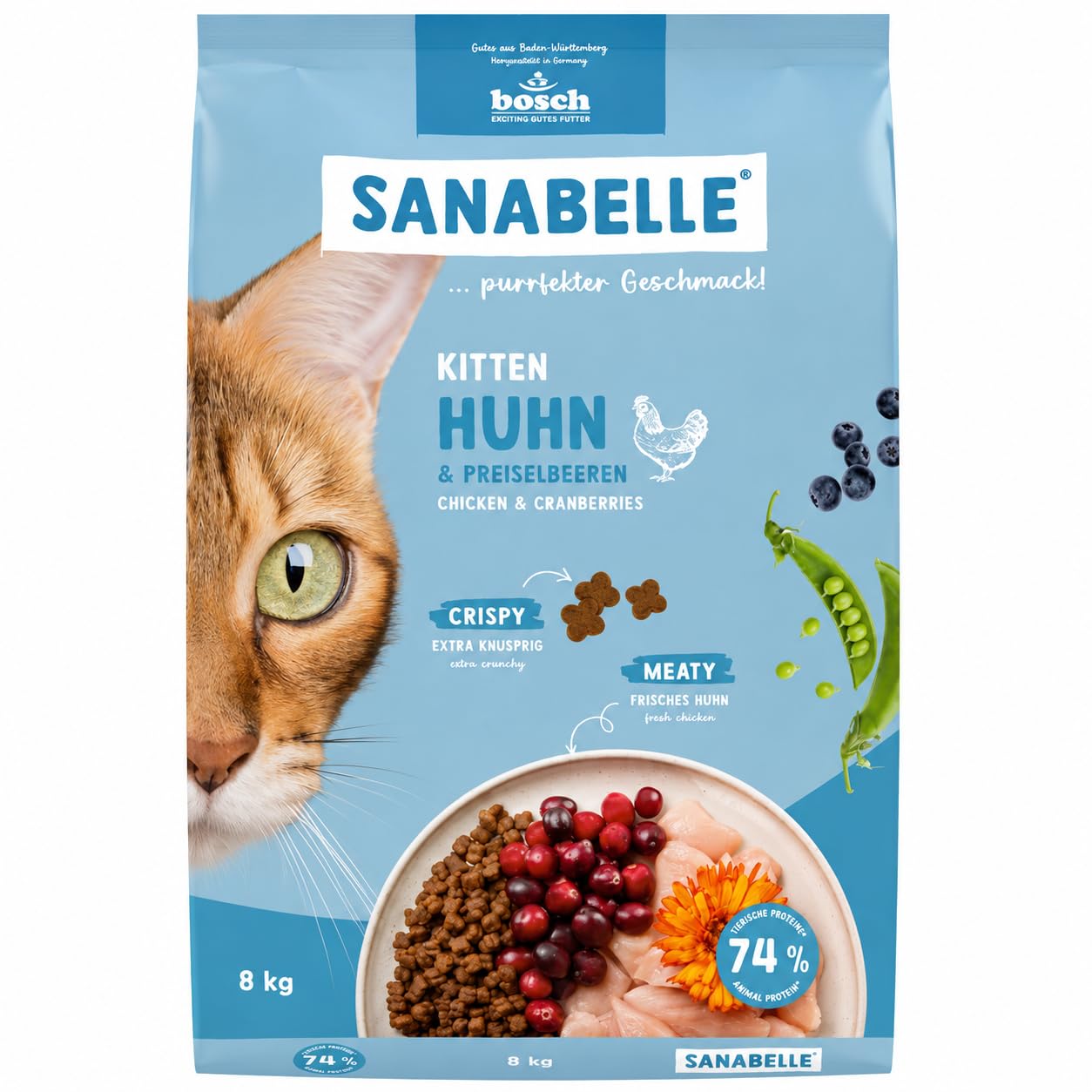 Sanabelle Kitten Balanced and Complete Dry Cat Food for Growing Kittens Aged up to 12 Months, 10 kg