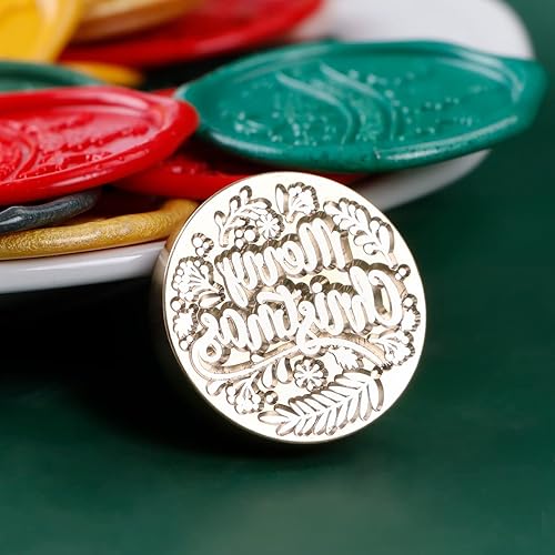 Miniatura 5 de Sello de cera de Feliz Navidad, sello de sellado de Navidad para cartas de regalo, paquete de decoración navideña (M1)