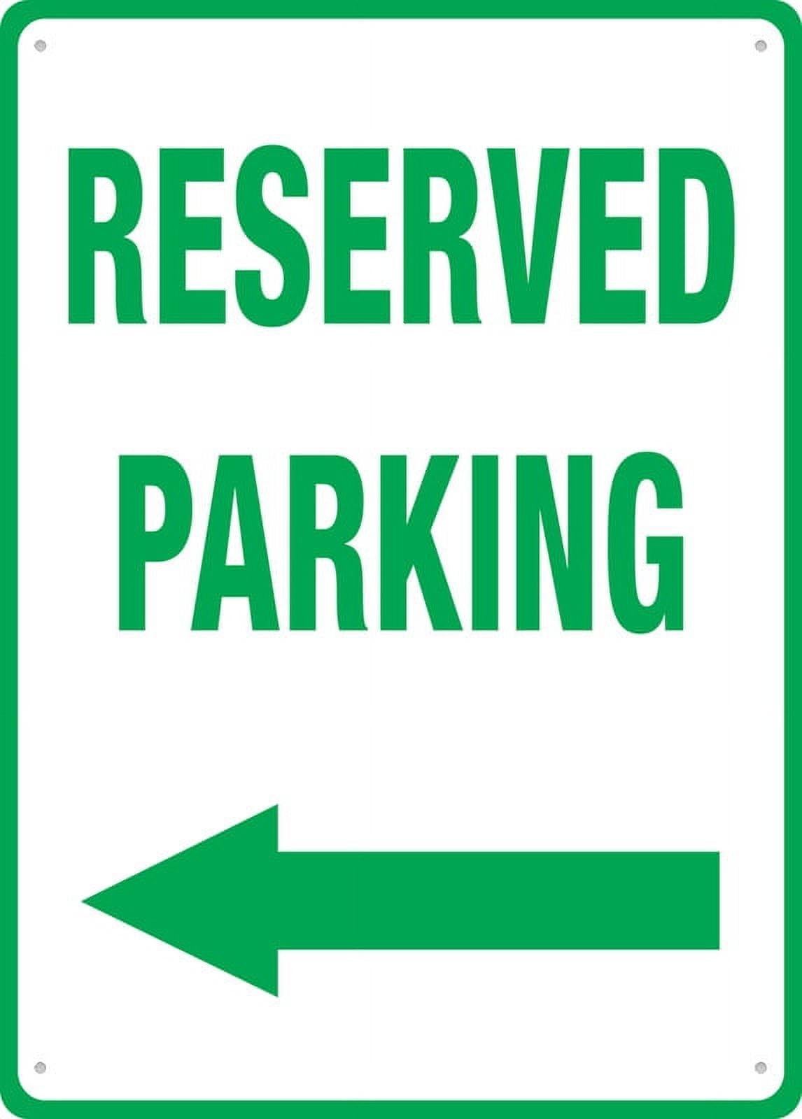 peiyeety Reserved Parking Left Arrow Sign Outdoor Signs Aluminum 12x16 Inches Uv Ink Printed for House and Business