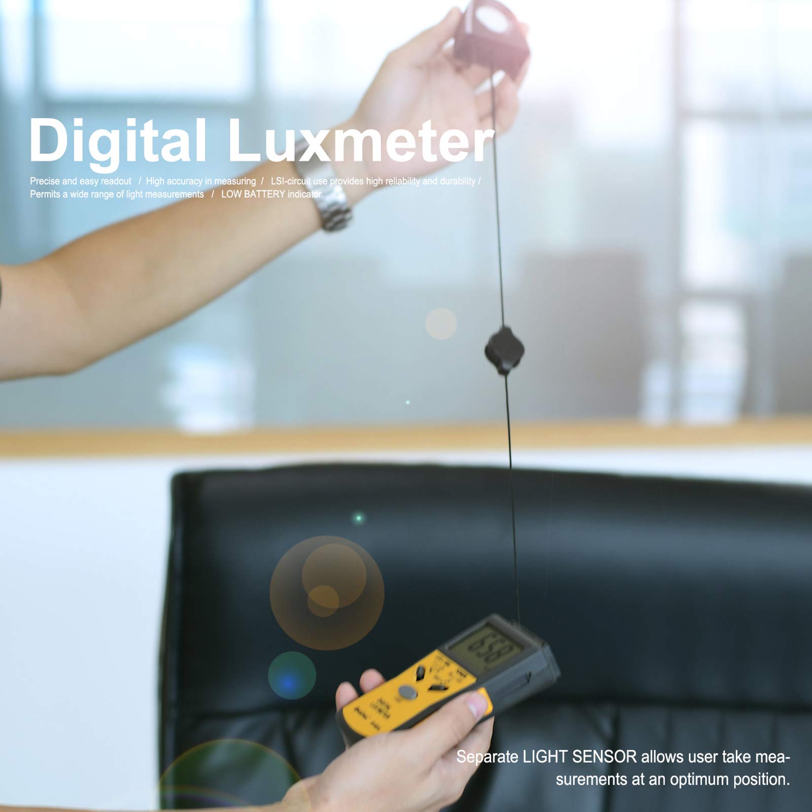 Digital LUX Meter HOLDPEAK 881C Light Meter Measure Range 0.1200,000