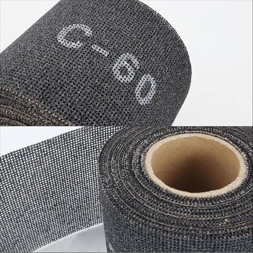 QZATACAEN Siliziumkarbid-Schleifgitter | 6m(6.5yd) lang 10.6cm(4-1/10inch) breit Schleifsiebrolle, 60er Körnung