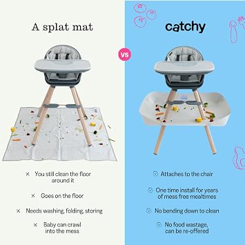 CATCHY - Food Catcher - Compatible with Maxi-COSI Moa 8-in-1 High Chair + 12 Other High Chairs - Highchair Sold Separately - Baby & Toddler Food & Mess Catcher - Under High Chair Accessory | High Chair Food Catcher - High Chair Sold Separately - Baby & Toddler Food & Mess Catcher - Under High Chair Accessory