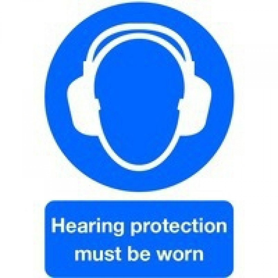 Safety Sign Hearing Protection Must be Worn A4 PVC