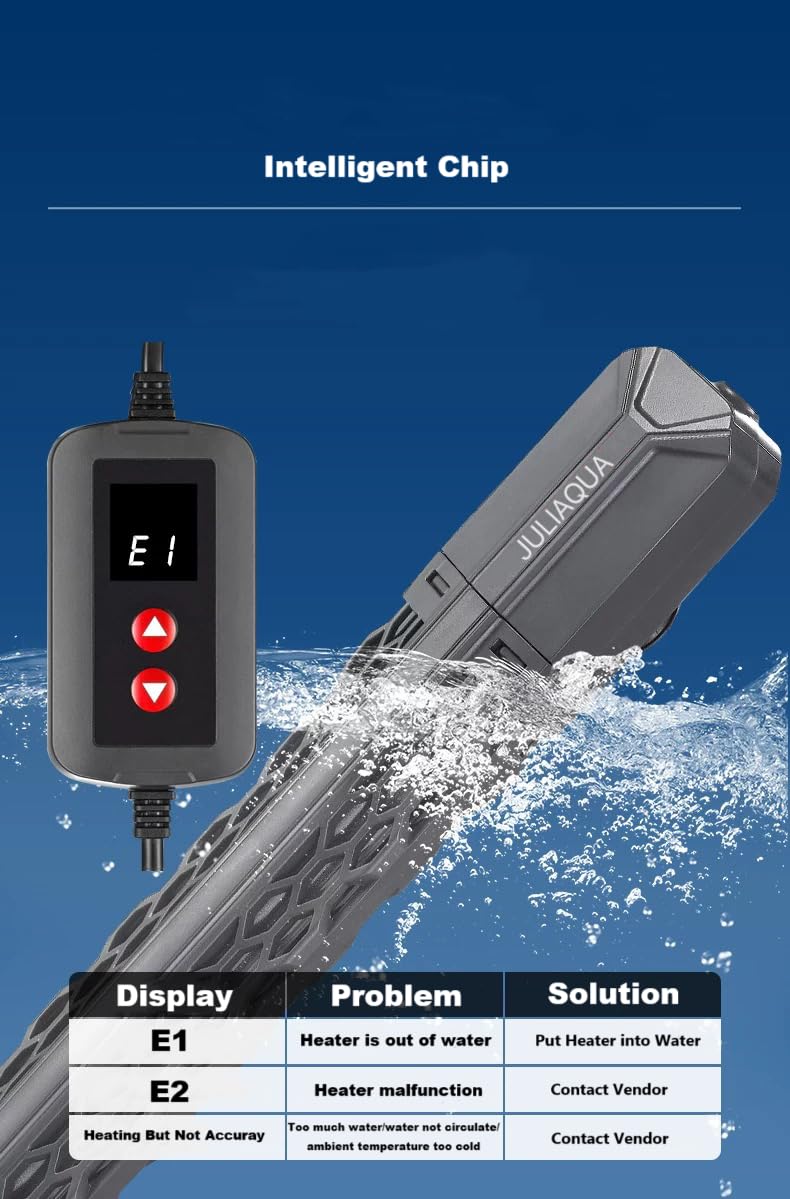 Riscaldatore acquario con display temperatura Eco riscaldatore regolabile 25 W/50 W/100 W/200 W/300 W/500 W (E-300 W)