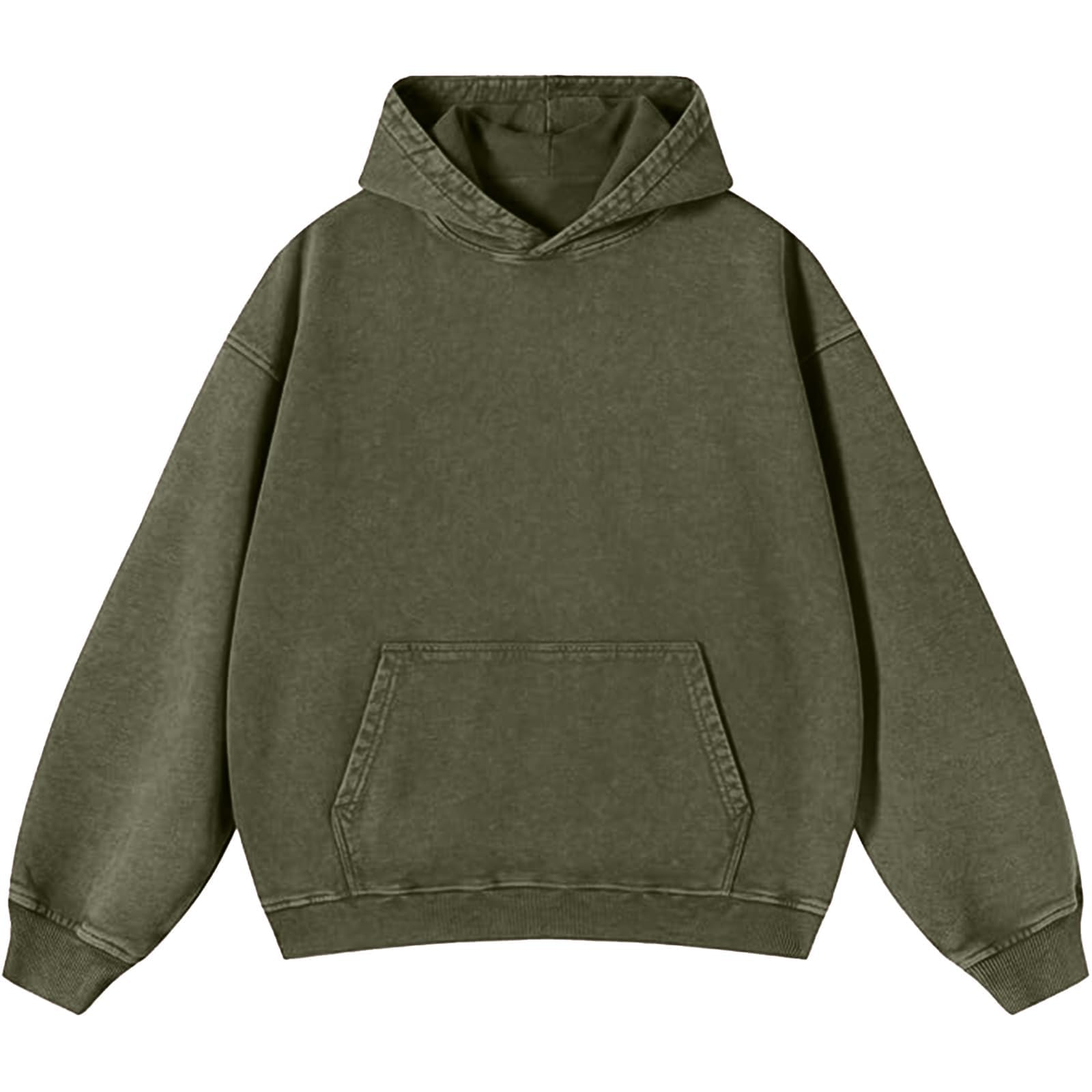 Felpe con cappuccio oversize per uomo donna pullover felpe lavaggio acido vintage vestibilità ampia unisex abiti in cotone
