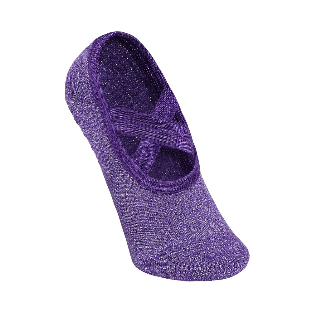 Mint & Oak Women Non-Slip Pilates Socks with Grips Ankle Length Pack of 2 | Silicone Cotton Pilates Socks | Ideal For Yoga, Pilates, Gym, Workout, Barre, Aeriel | Cute Women's Gift | Free Size 4
