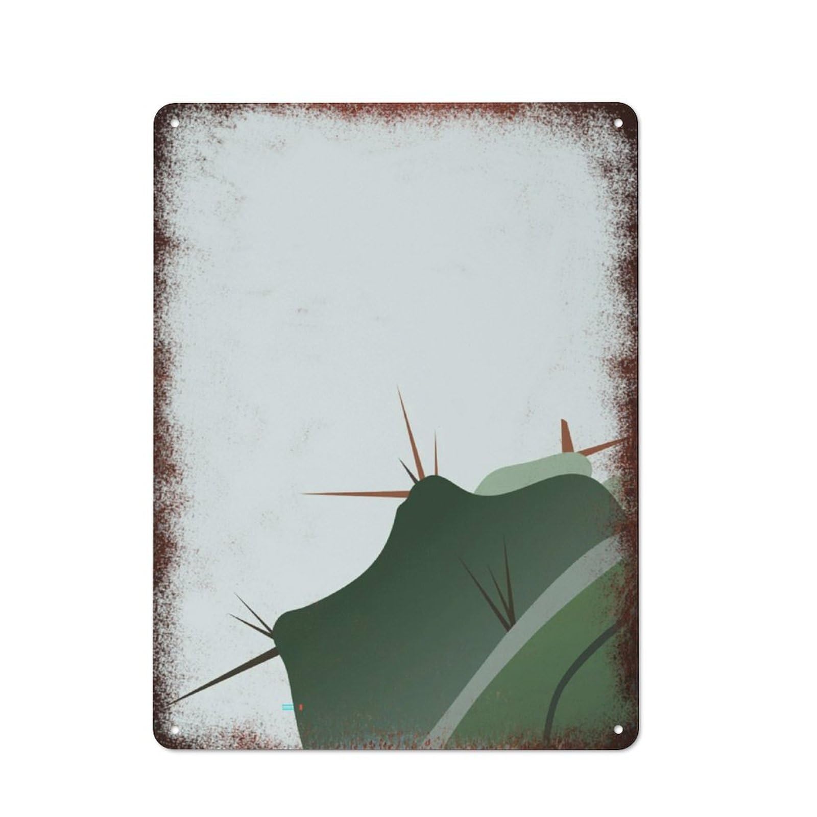 peiyeety Metal Tin Sign Cactus Watercolor Pattern Vintage Rustic Wall Art Kitchen Bathroom Bedroom Living Room Cafe Farmhouse Entryway Office Garage Home Bar Laundry Room Porch Patio 6x8 Inch