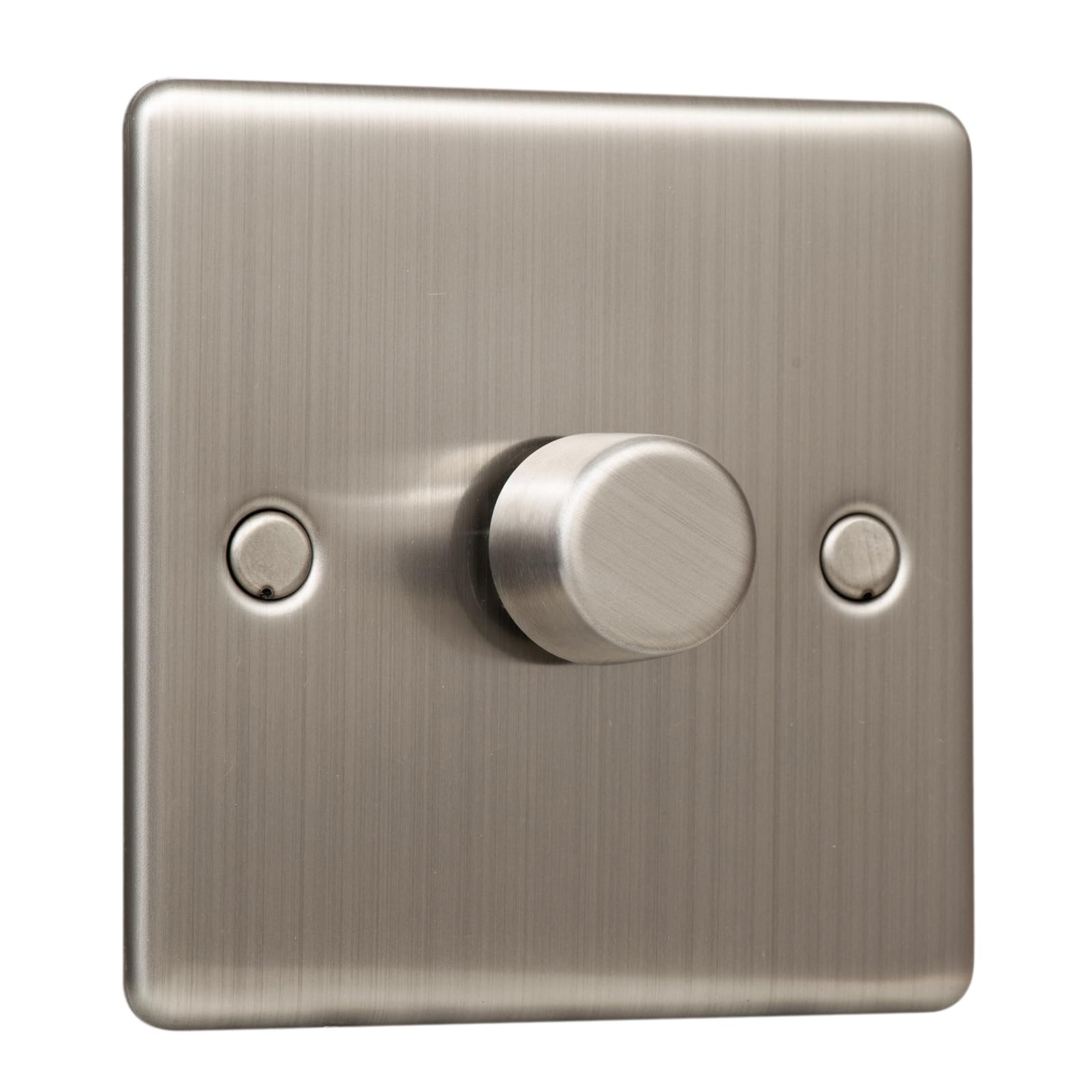 Nottac Dimmer Light Switch, Trailing Edge LED Light Single Dimmer Switch for LED/Halogen Lights, 1 Gang 2 Way, Brushed Steel — image 1