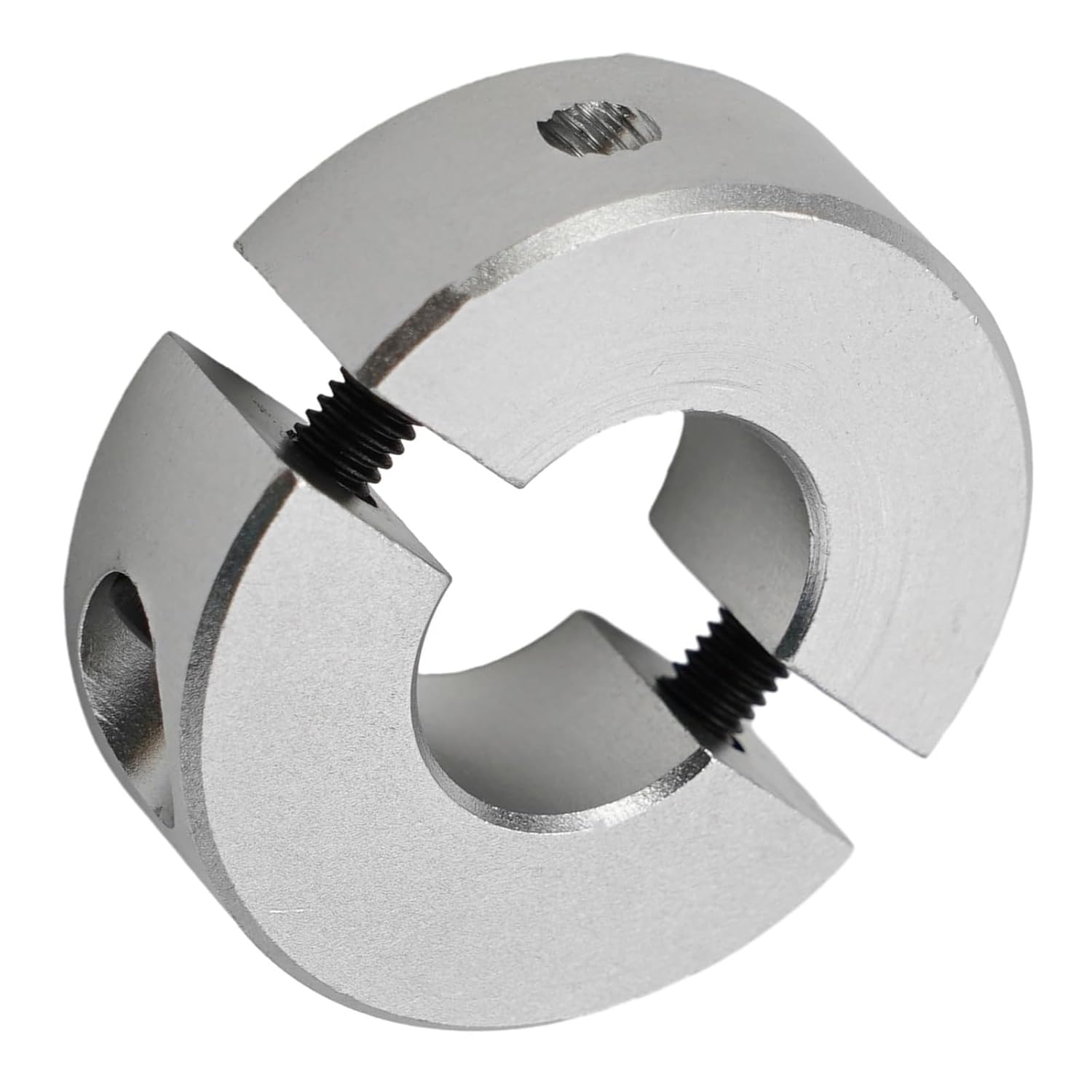 1PCS Durable Aluminum Alloy Double Split Shaft Collar Clamp - 13-30mm Diameter for Machinery and Equipment