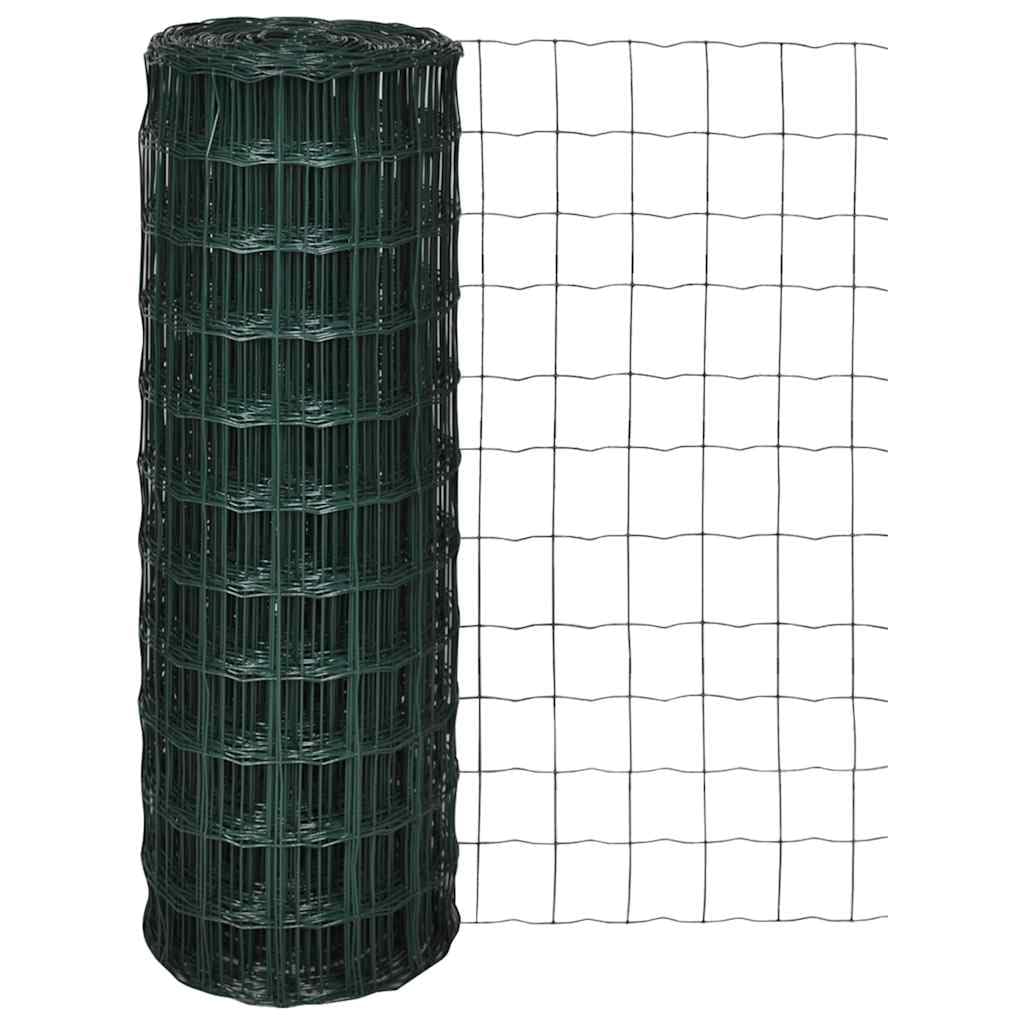 vidaXL Euro ogrodzenie, stalowe, 25 x 1,0 m, zielone