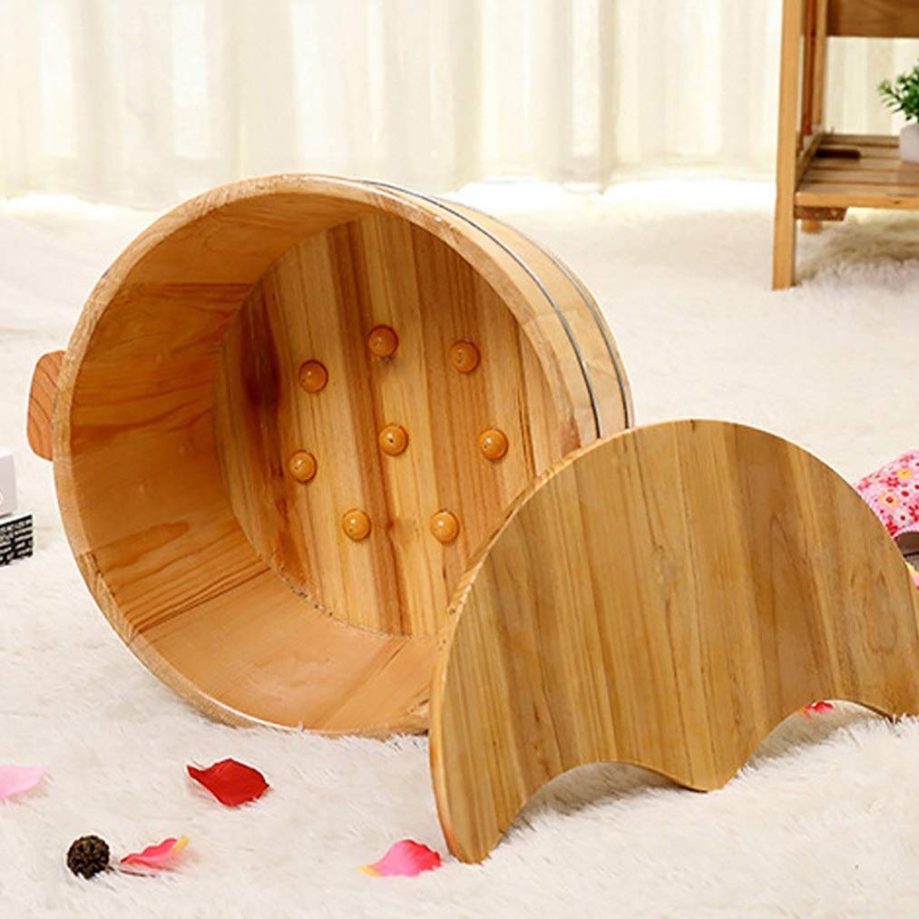 Vaschetta per i Piedi, Secchio per Vasca per pediluvio, Massaggio, Spa, Sauna, Ammollo, Pediluvio Secchio in Legno Spa per Piedi Lavabo per Uso Domestico Pratico Comfortable Anniversary
