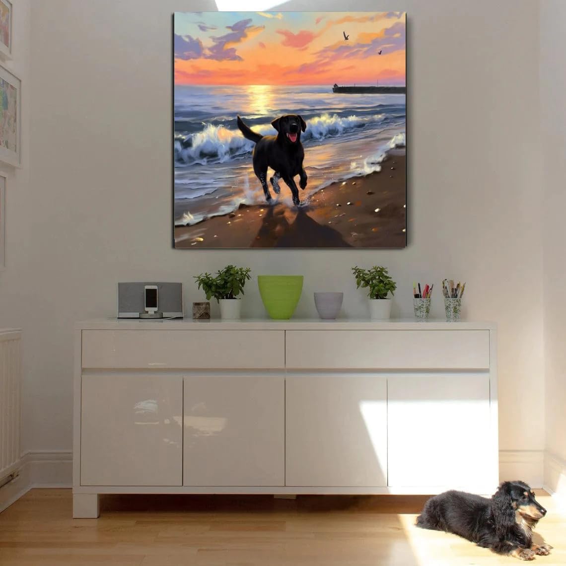 AiEiIiOiUi Labrador Cute pet Dog Animal Diamond Painting Kits for Adults, 5D Crystal Diamonds Art with Accessories Tools, Picture DIY Art Craft for Home Décor Gift image 2