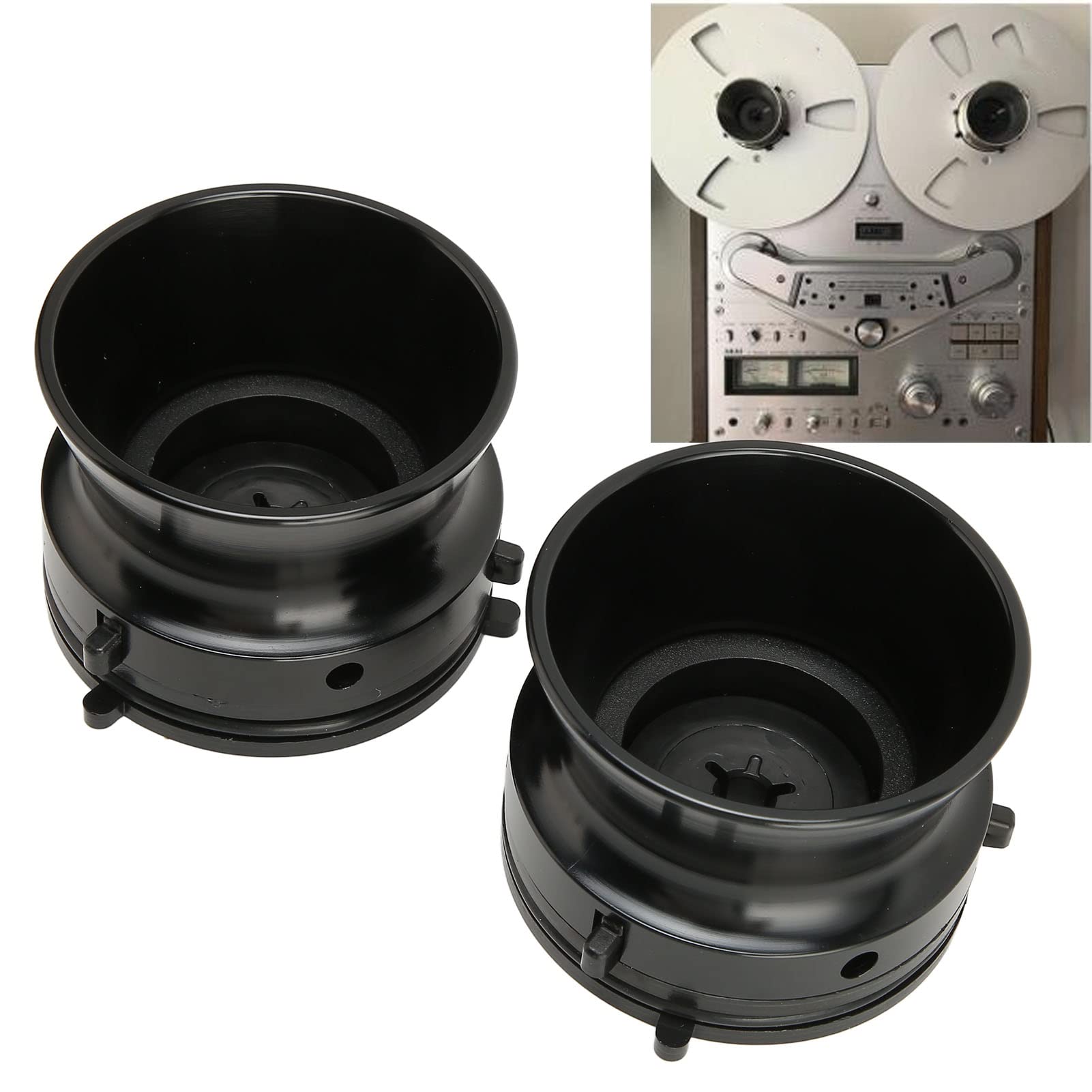 Annadue 1 par de Abridores de 10 Pulgadas para Studer, para Akai, para , etc., Adaptadores Universales Nab Hub, Fácil instalación. Negro