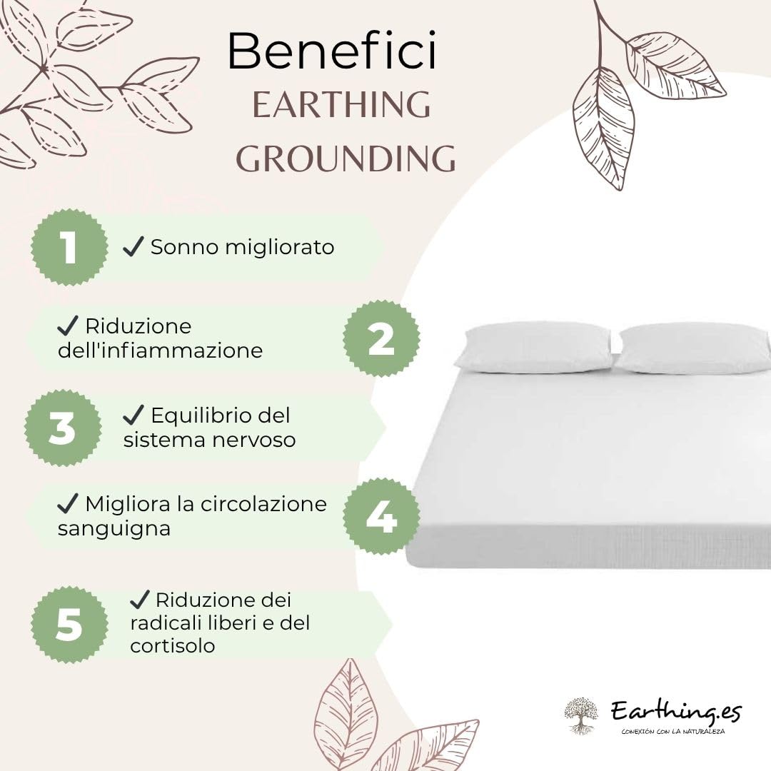 Lenzuolo Con Messa A Terra HUNAIGEE - 95% Cotone Bio Con 5% Argento