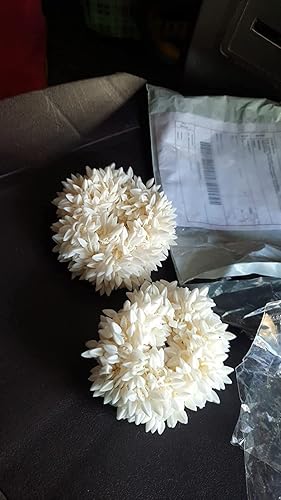 Miniatura 7 de BlueQueen Hair Mogra - Banda de goma perfumada Gajra, accesorios para el cabello para mujeres y niñas (blanco) (tamaño libre (1.06 oz) (paquete de