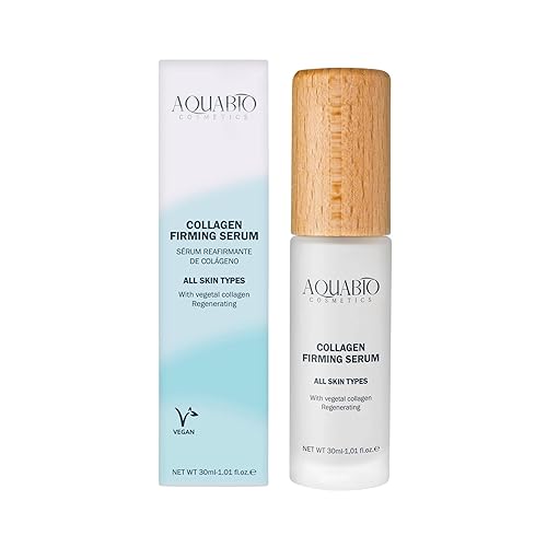 AQUABIO COSMETICS Suero reafirmante de colágeno, suero reafirmante facial de colágeno, suero facial de colágeno, colágeno para la cara mejora la