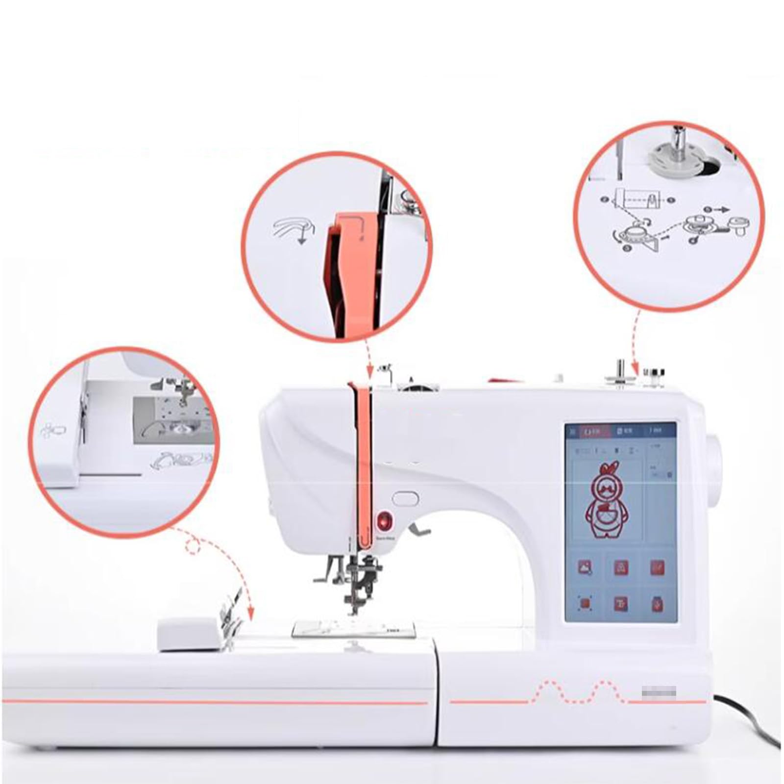 Amazon | ミシン、USBフラッシュドライブ付き家庭用自動刺繍ミシン