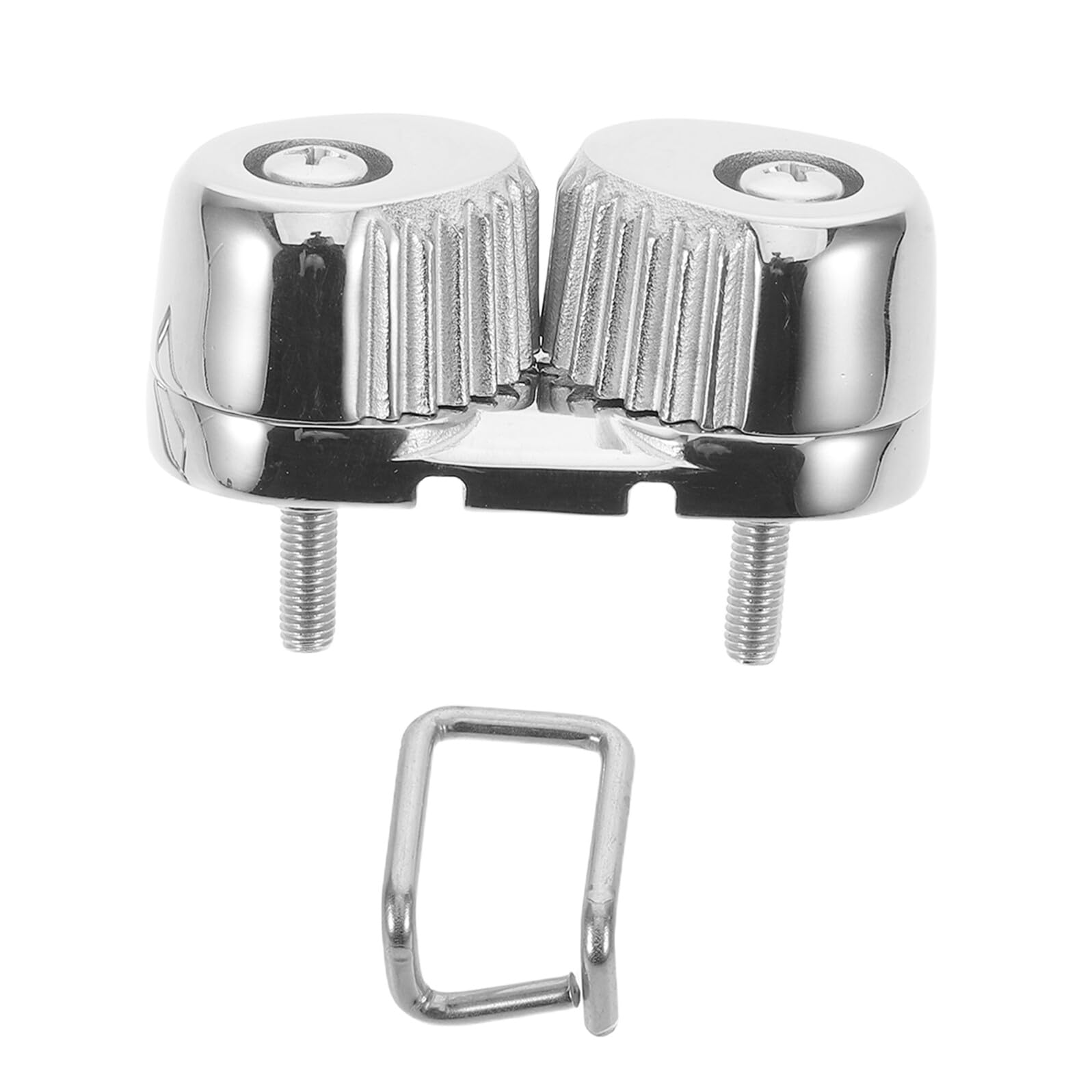 TOYANDONA Morsetto per Corda in Acciaio Inox 316 per Barca a Vela, Strozzascotte Camme con Anello Guida, Resistente alla Corrosione, Facile da Installare, per Funi da 6-12 Mm, Uso Nautico