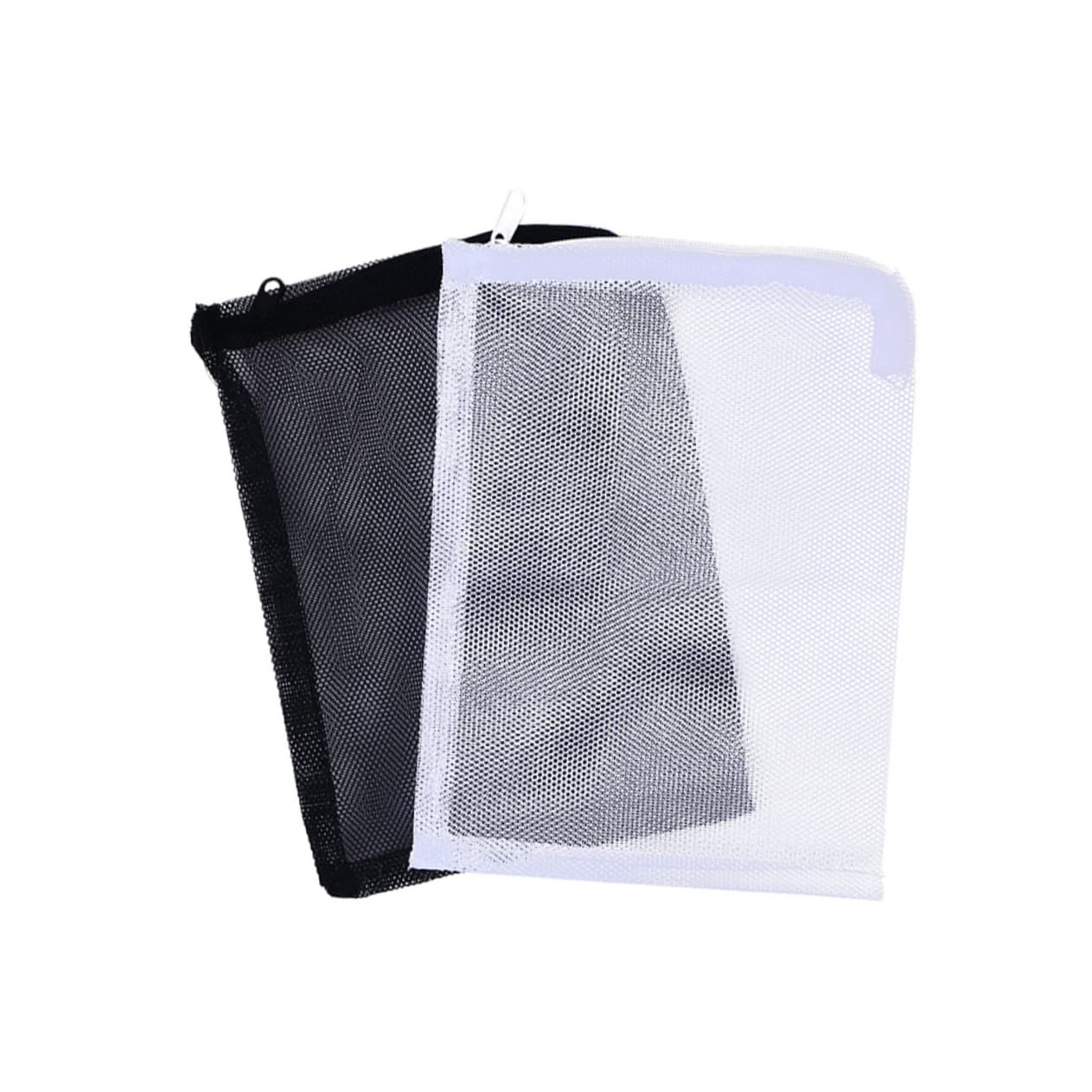 ORFOFE 10Pcs Mesh Filter Bag for Aquarium Fish Tank Zippered White and Black Pouches for Activated Carbon and Bio Balls Durable Filtering