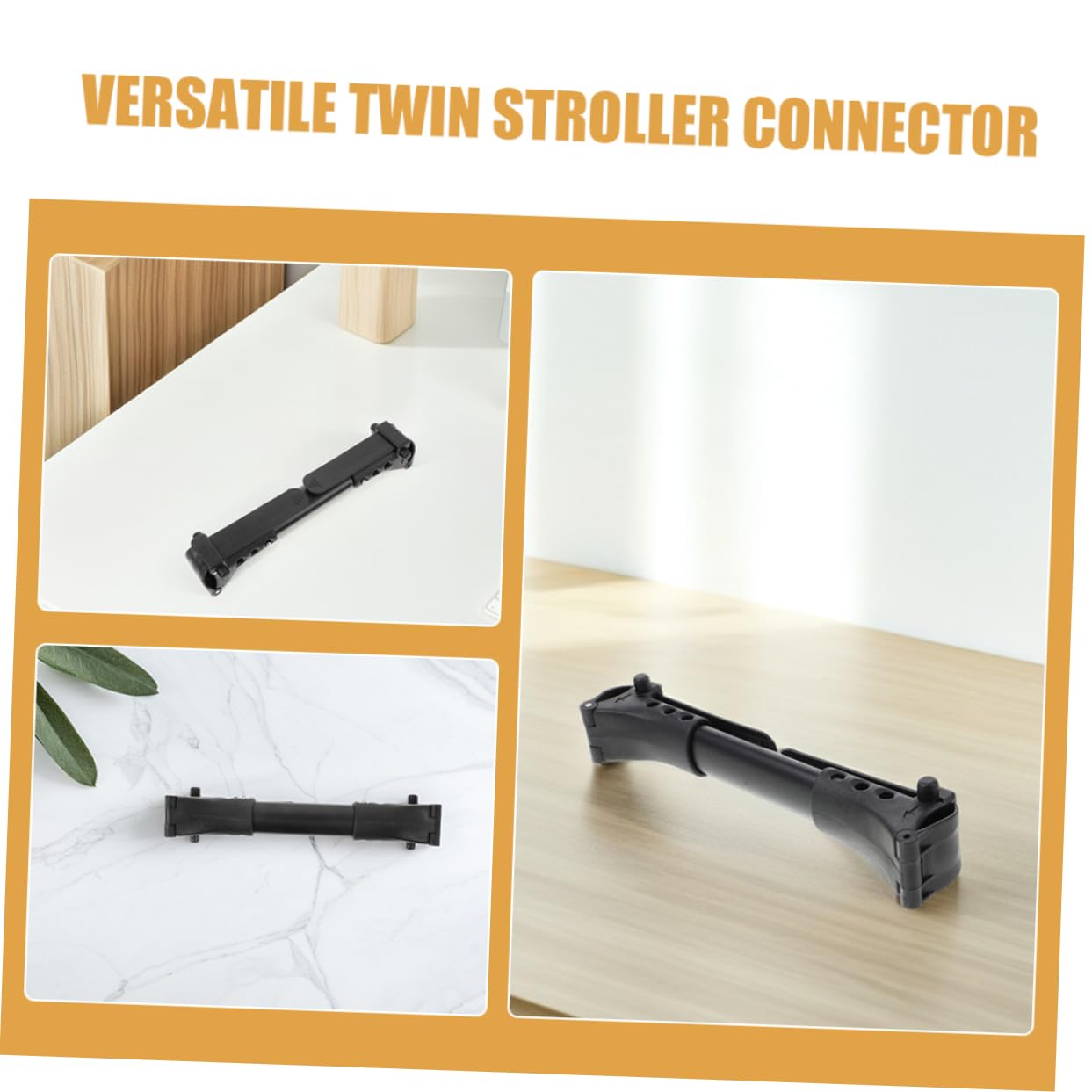 Toyvian 2pcs Adjustable Stroller Connectors for Twin Strollers Pushchair Accessories Three Options for Secure Connection and Versatile Use