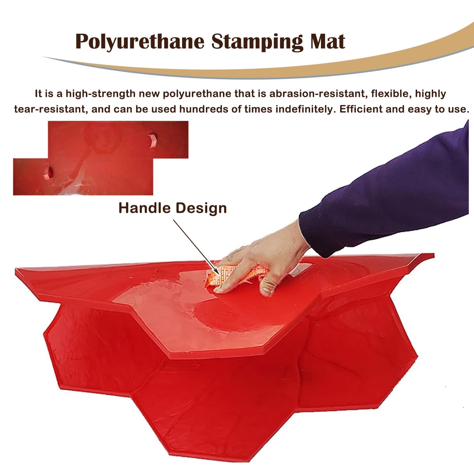 Generisch Pieczątka do betonu, bezszwowa forma do stempli z łupka – dekoracyjny wzór cegły na strukturalne tarasy, chodniki, podłogi i ściany – 50 x 12 cm (mały rozmiar, 60 x 30 cm)