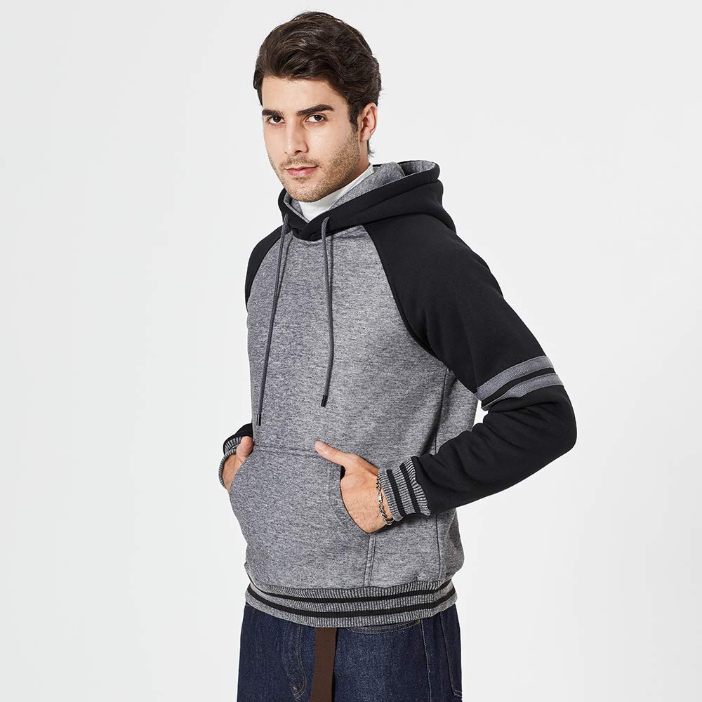 Aotorr Felpa con cappuccio da uomo, a maniche lunghe, con felpa sportiva Silm Fit Casual Aotonne Inverno