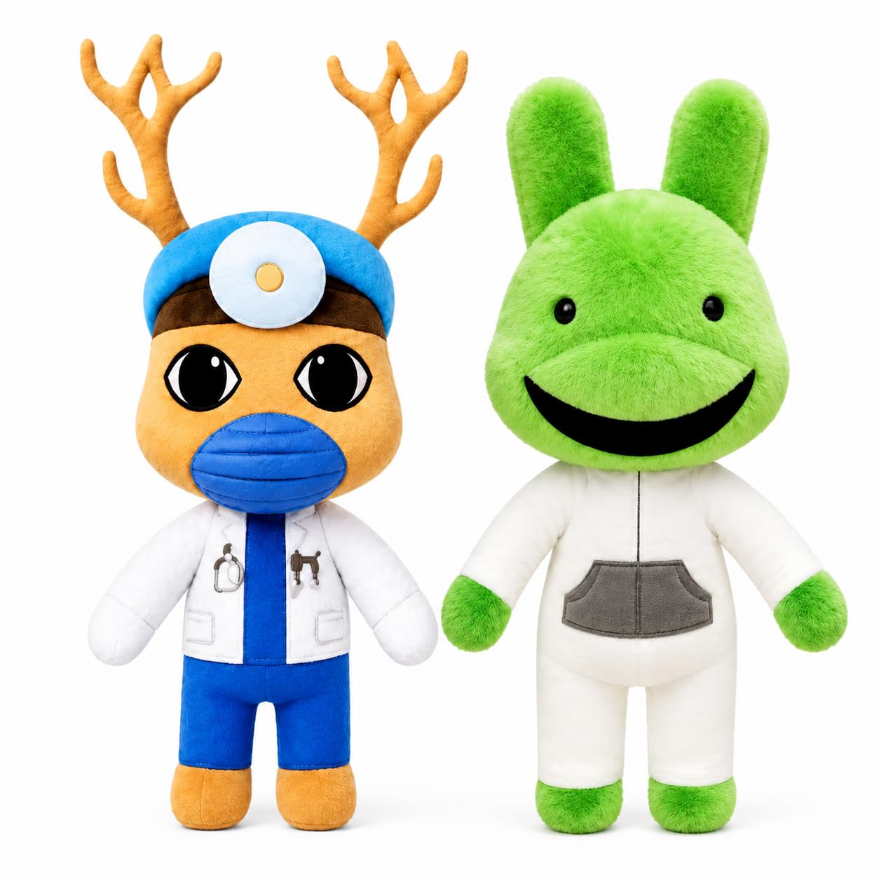 Animal Hospital Plush 9.8in Role Play Figure, Collectible for Game Fans (Dr. Harlow+Green Rabbit) — image 1