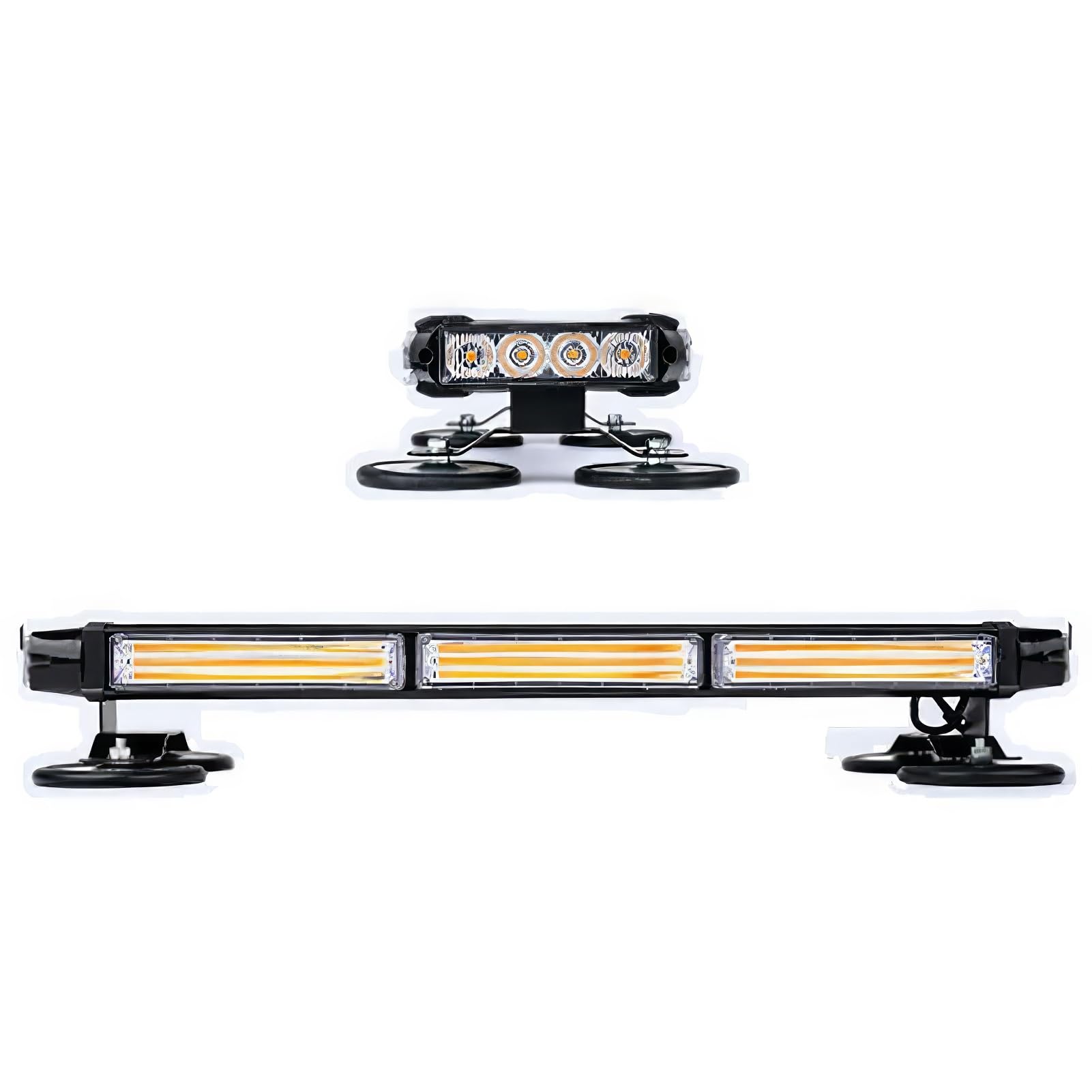 COB 12V LED strobe strip, TOTMOX doble cara luz de advertencia, vehículos de tráfico de emergencia, automóviles, camiones, tractores, flash impermeable amarillo