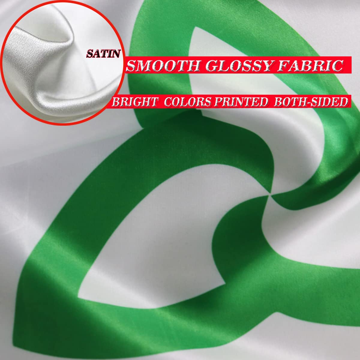 Franco-Ontarische Flagge 90x150 Cm – 100D Polyester, Beidseitig, Mit Messingösen, Für Innen/Außen