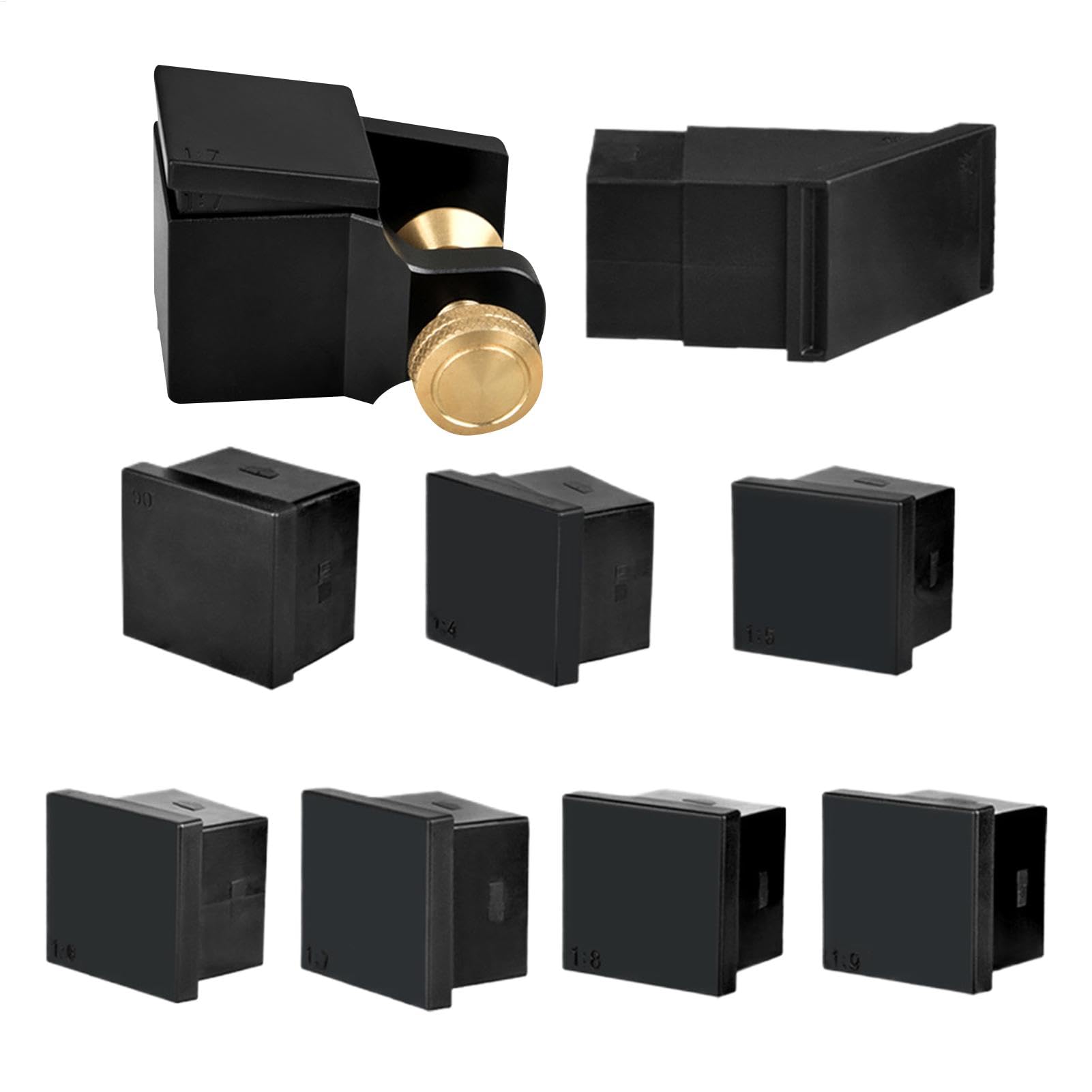 Guide de queue d'aronde magnétique avec 8 modules de coupe pour joints de bois