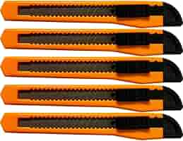 MotoProducts 5x Bulk Small Neon Orange Utility Knife Box