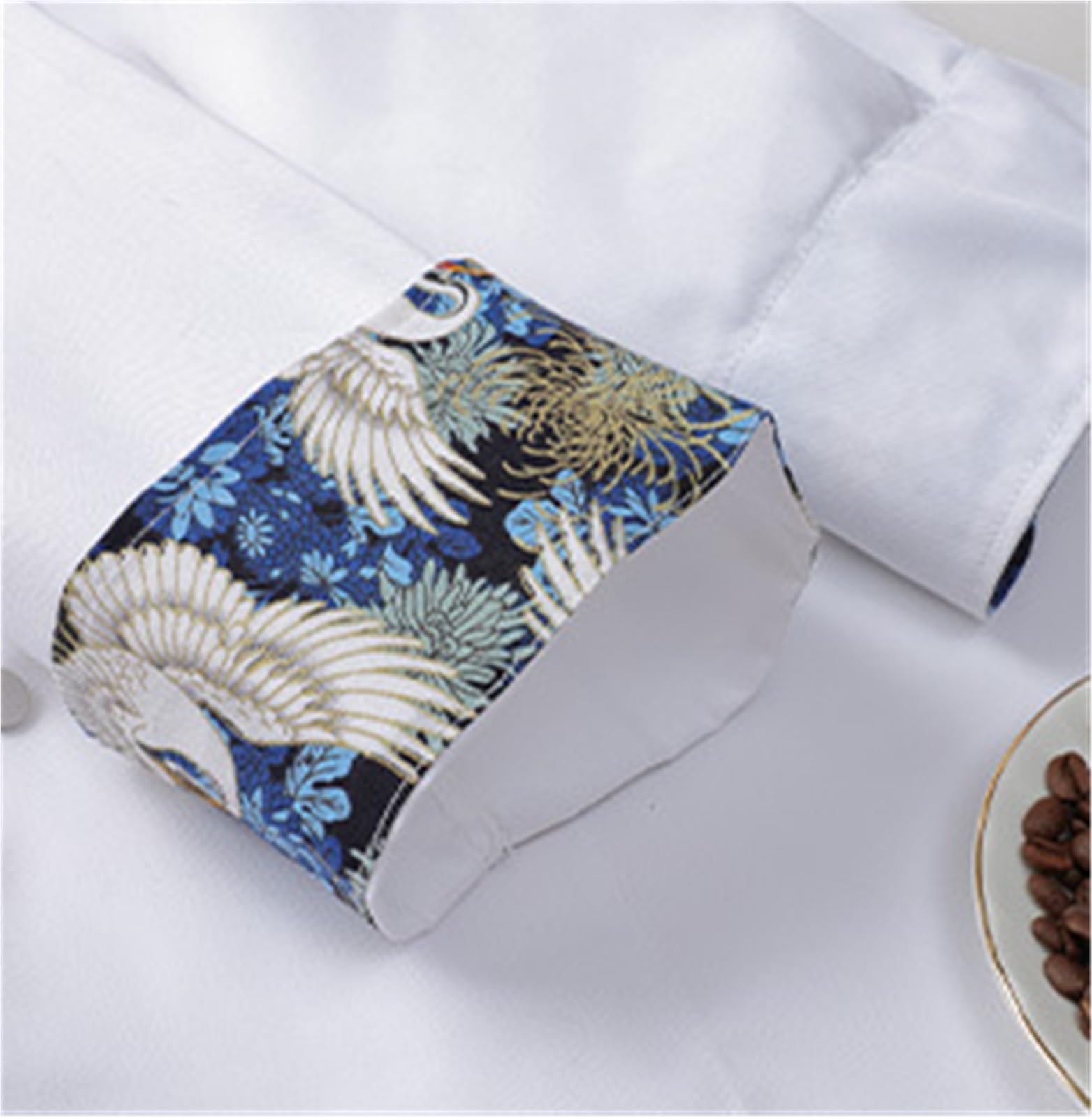 Chaquetilla Cocinero Uniforme de Chef Blanco, Chaqueta de Chef de Manga Larga, Camiseta, Chaqueta de Chef de Hotel, Ropa de Cocina Transpirable for Restaurante y panadería