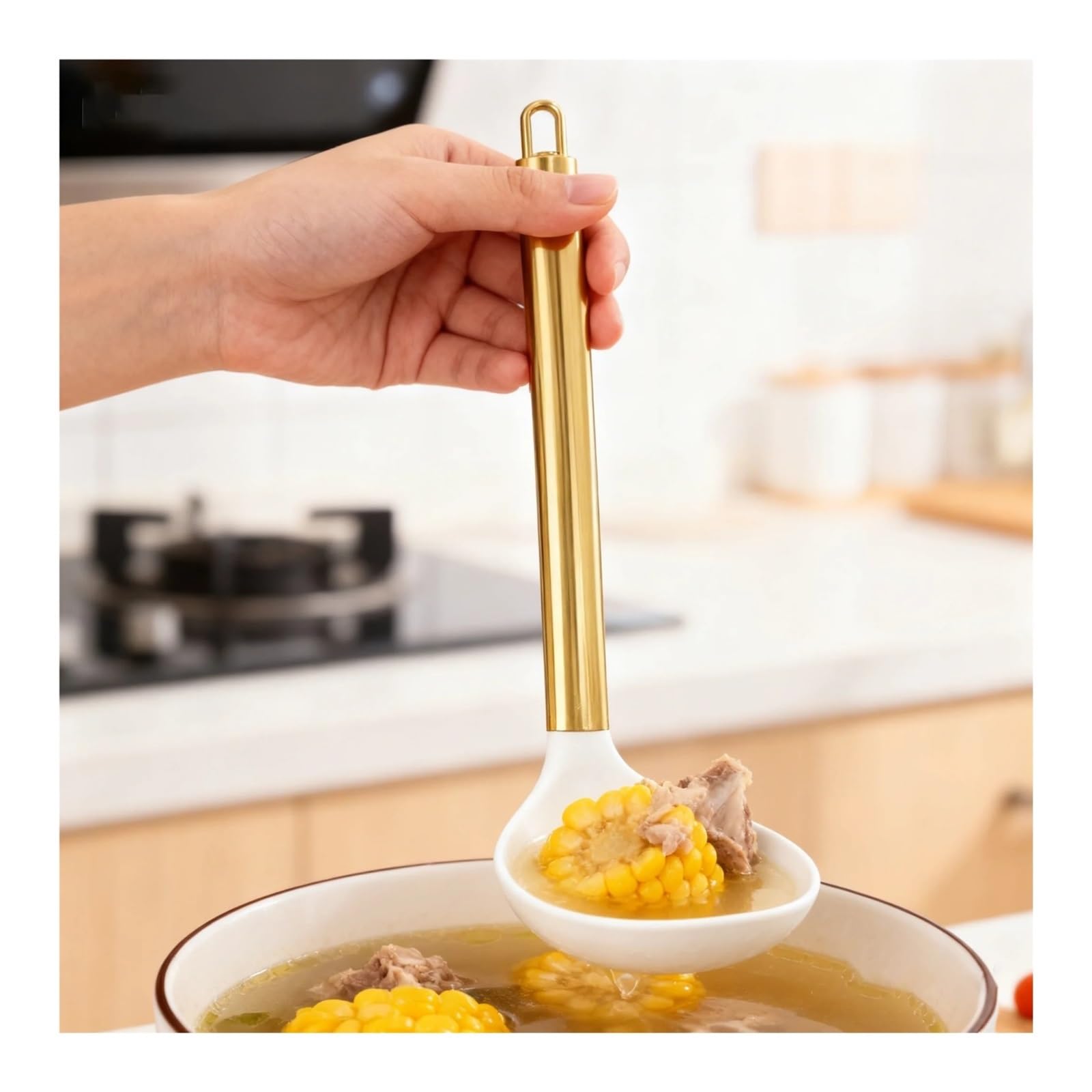 Genérico Sistema de Cocina de la Herramienta, Utensilios de Cocina de la Cocina del silicón de 15 Piezas con la espátula y Las cucharas(Gold - Grey) | Dorado-gris