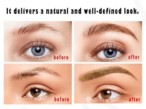Miniatura 5 de Lápiz de tinte para cejas con trazos similares al cabello, Mimics - Marcador de microrelleno líquido de cejas natural, maquillaje de ojos por