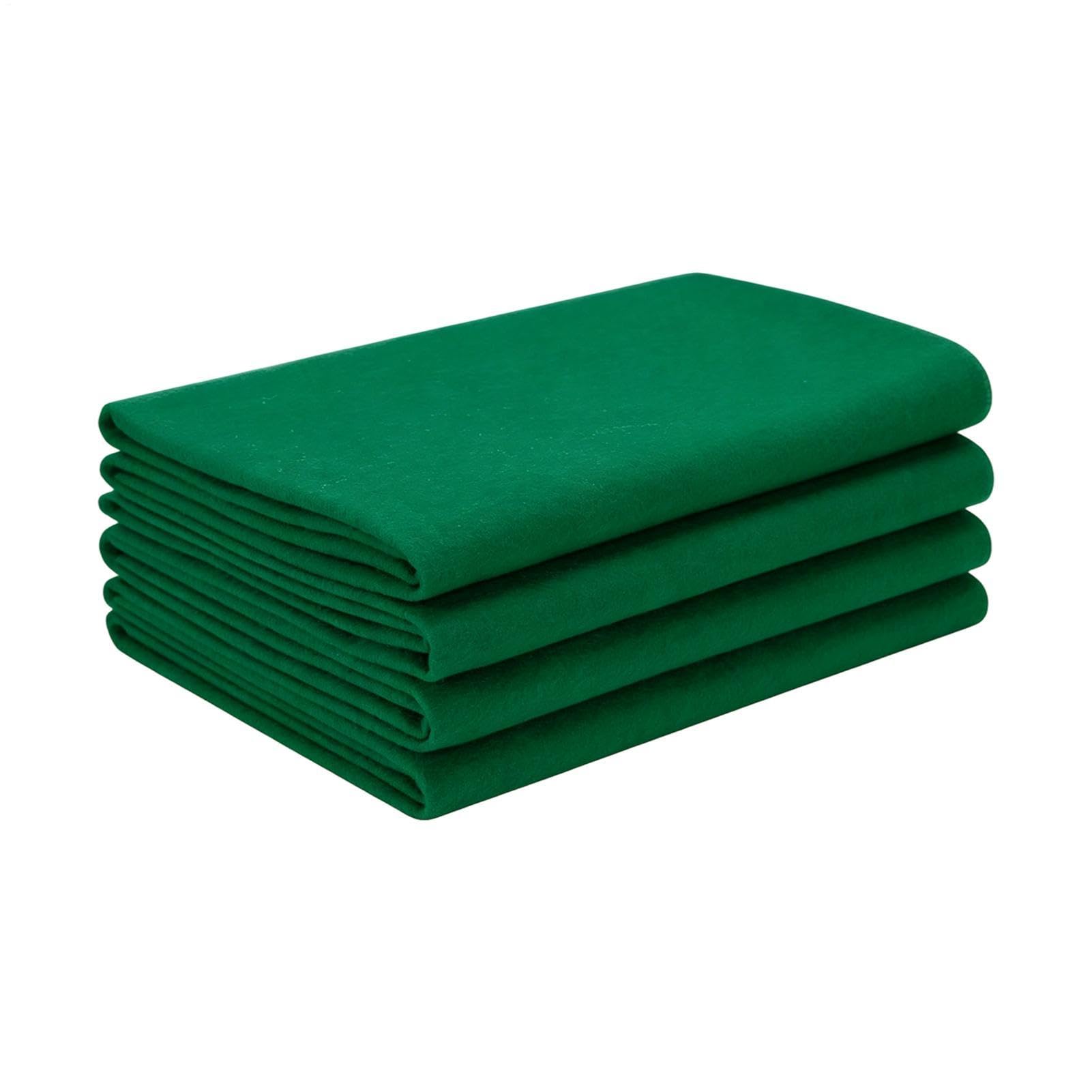 2 x zielona tkanina filcowa 274 x 91 cm – miękki filc do szycia i majsterkowania, bardzo duży filc, towar sprzedawany na metry, do kostiumów, dekoracji stołu i majsterkowania, elastyczna włóknina do