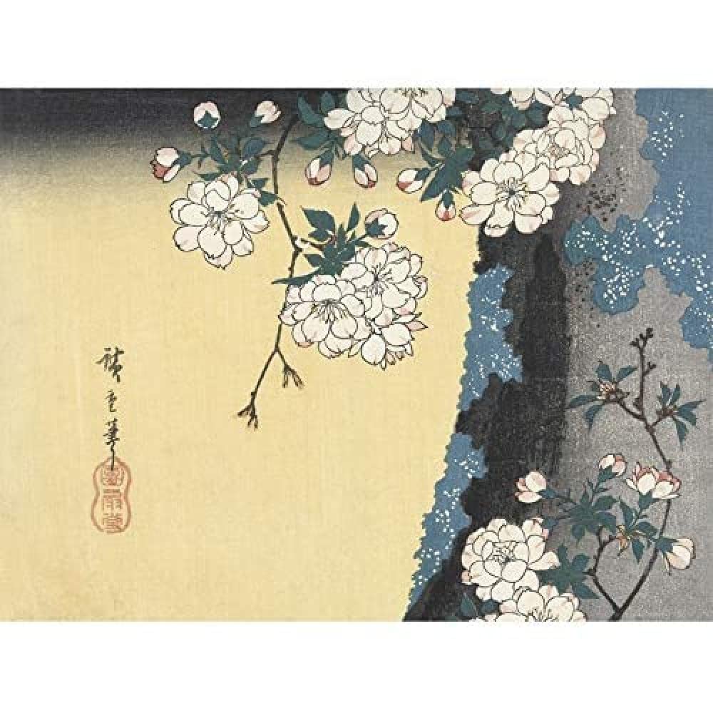 Artery8 Hiroshige Mossy Trunk And Cherry Blossoms Unframed Wall Art Print Poster Home Decor Premium