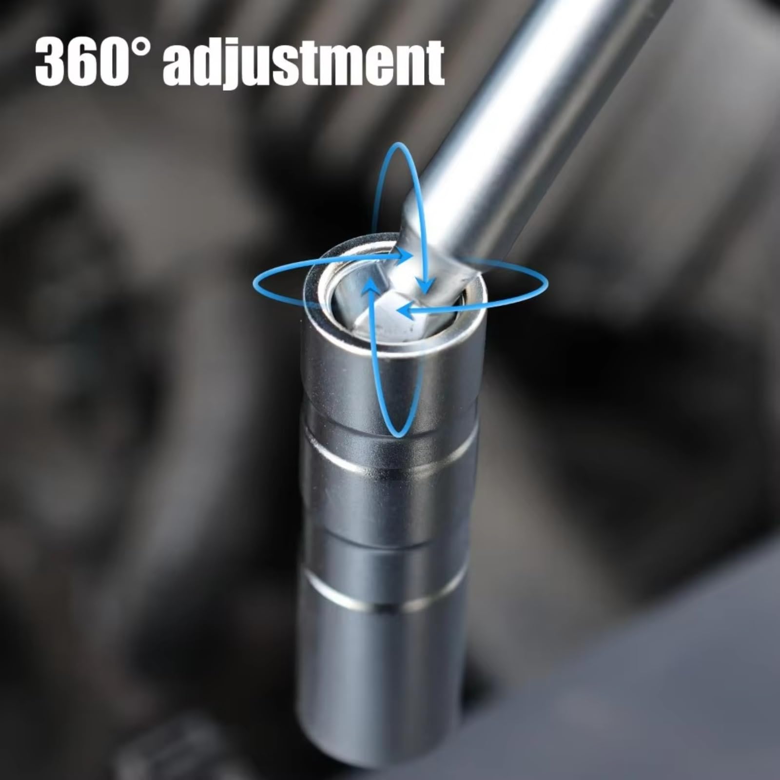 Llave Extensión Universal Magnética para Bujía Herramienta Extracción Pared Fina para Taller Herramientas Manuales Reparación Automática Juego de Llave para Bujías