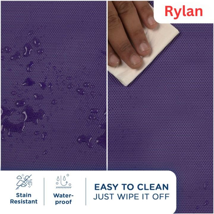 Image of Rylan (45 cm x 5 m) Multipurpose Anti-Slip Mat, Sheet for Fridge, Kitchens, Cupboard, Drawers, Shelf Liner | Super Strong EVA, Water Resistant (Diamond Texture, Purple)