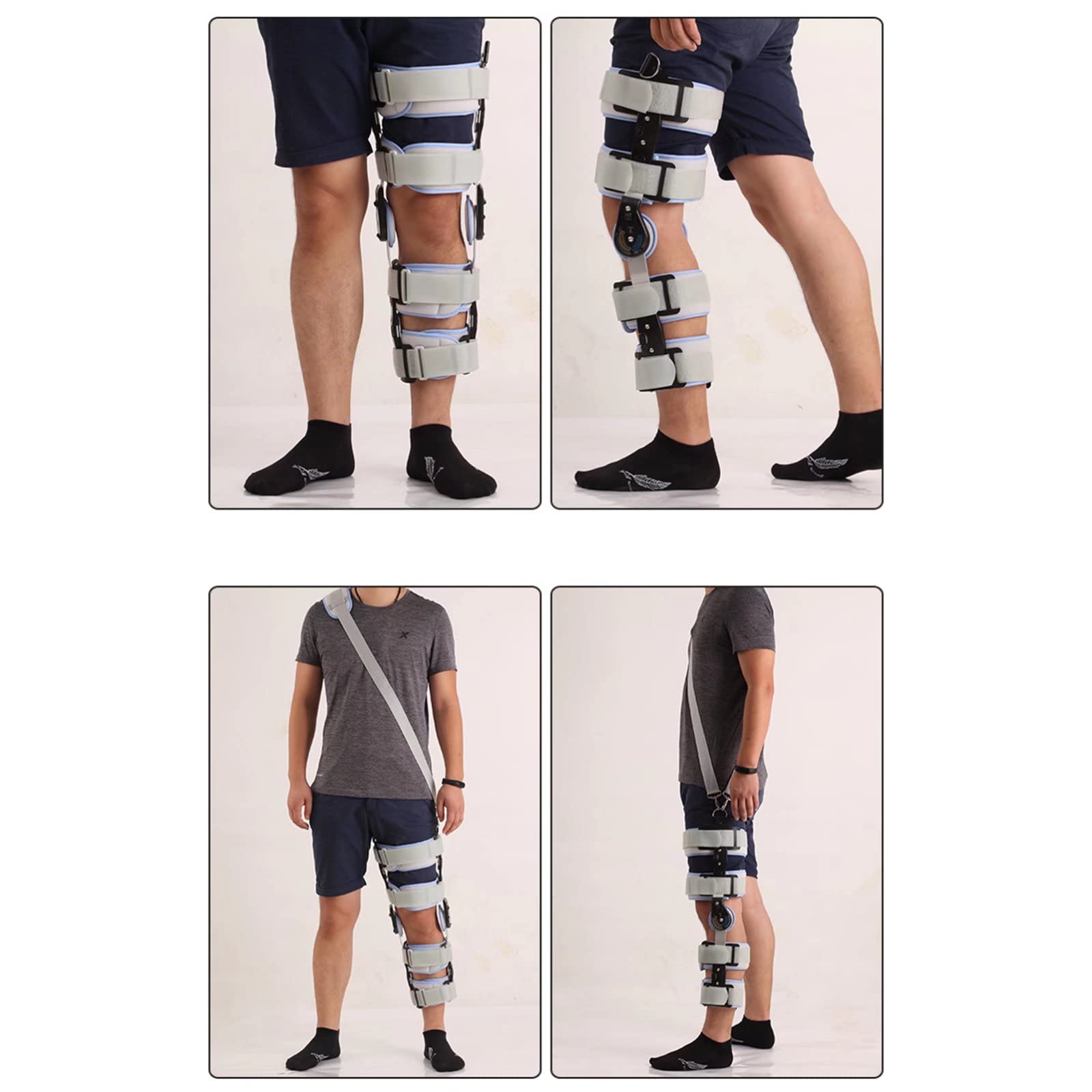 Soporte De FijacióN De Rodilla Ajustable, Rodilleras para Fractura De Ligamento De Menisco, Soporte Protector De RecuperacióN De RóTula Postoperatoria