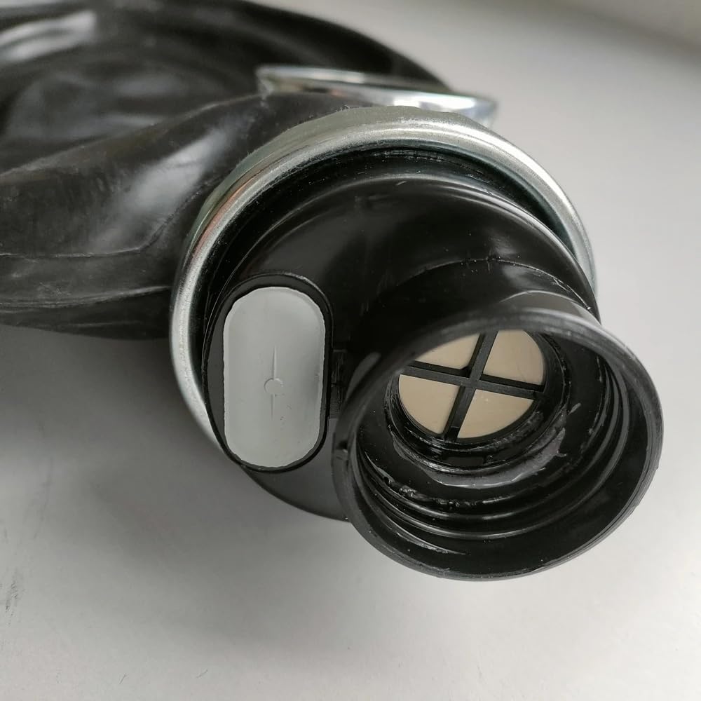 Latex Cosplay Gasmaske,Vollgesichts Steampunk Latex Maske | 100% Natürlicher Gummi Maske,Handgefertigte Schwarze Latex Masken,Gummi Halloween Maskerade Kostüme Clubwear