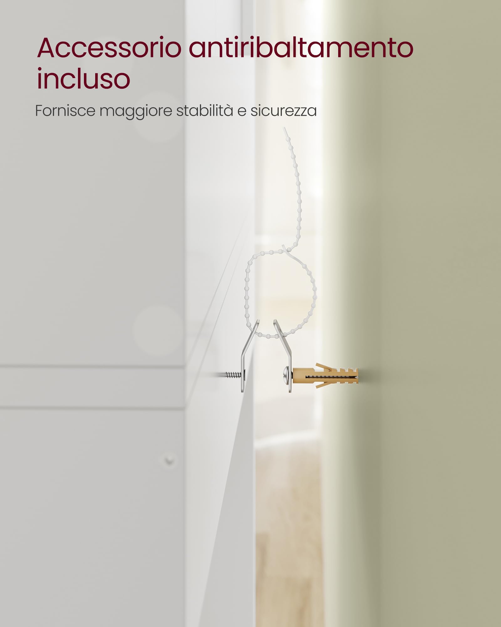 VASAGLE KAILYN Collezione - Toeletta Trucco, Postazione Trucco con Specchio e un Cassetto, Ripiani Regolabili, Moderno, 40 x 70 x 135 cm, Bianco Nuvola RDT118W01