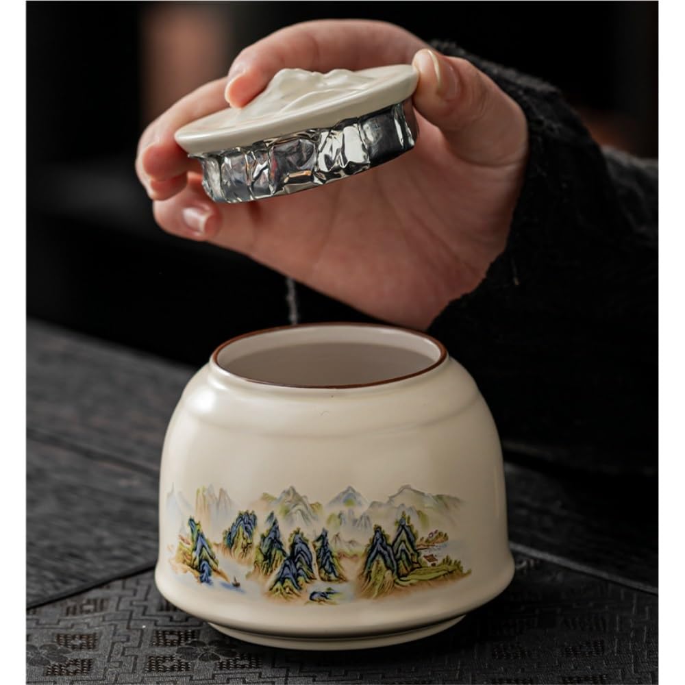 TEESONG Słoiki na herbatę ceramiczne puszki do przechowywania herbaty domowe zielona herbata czarna herbata pojemnik do przechowywania herbaty puszki zamknięte puszki puste puszki pojemniki do