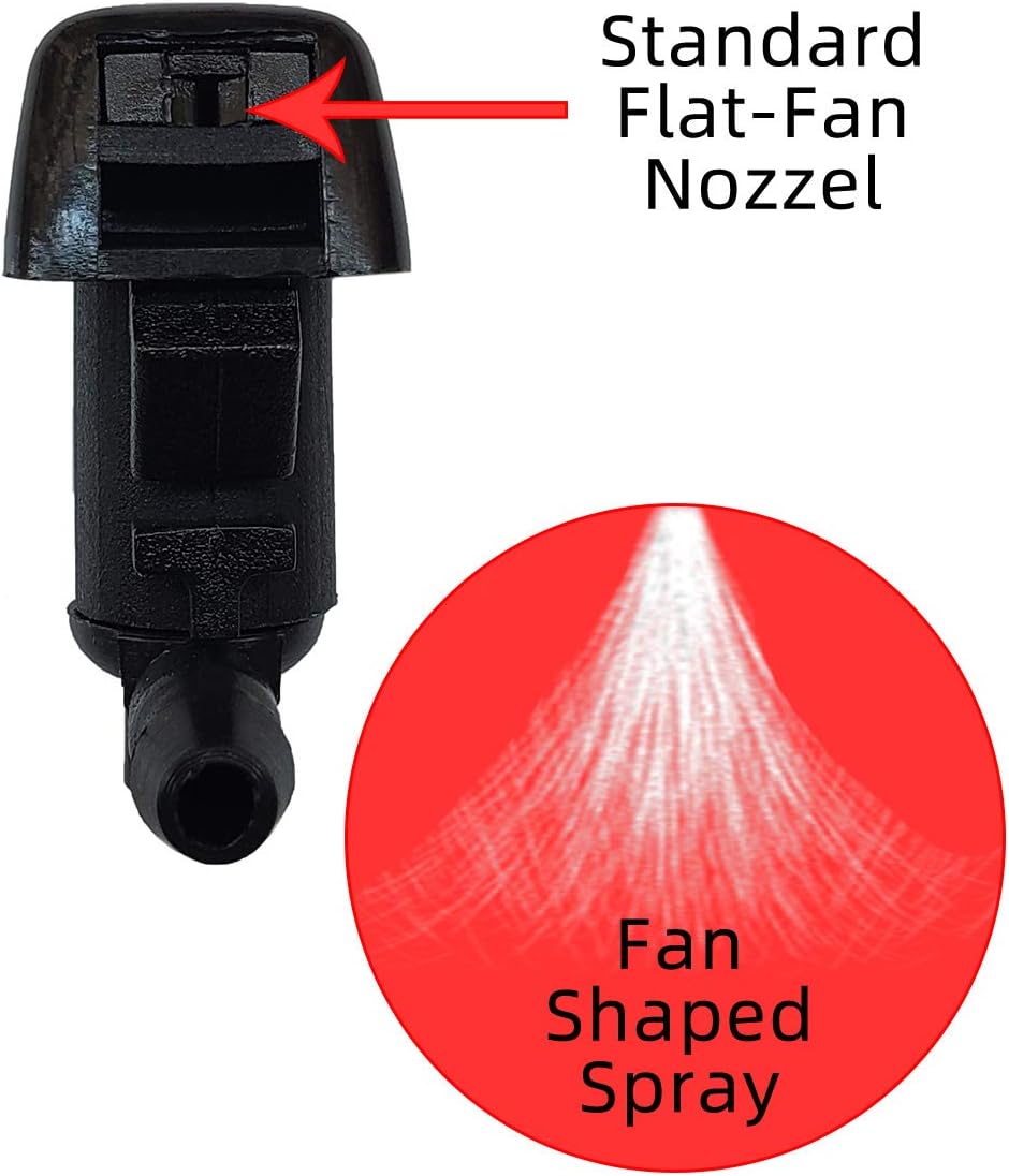 Naviurway Windshield Washer Nozzle Wiper Spray Hose Kit Compatible with Ford F250 F350 F450 F550 Super Duty 2011-2016 Replace OEM BC3Z-17603-A BC3Z-17K605-B