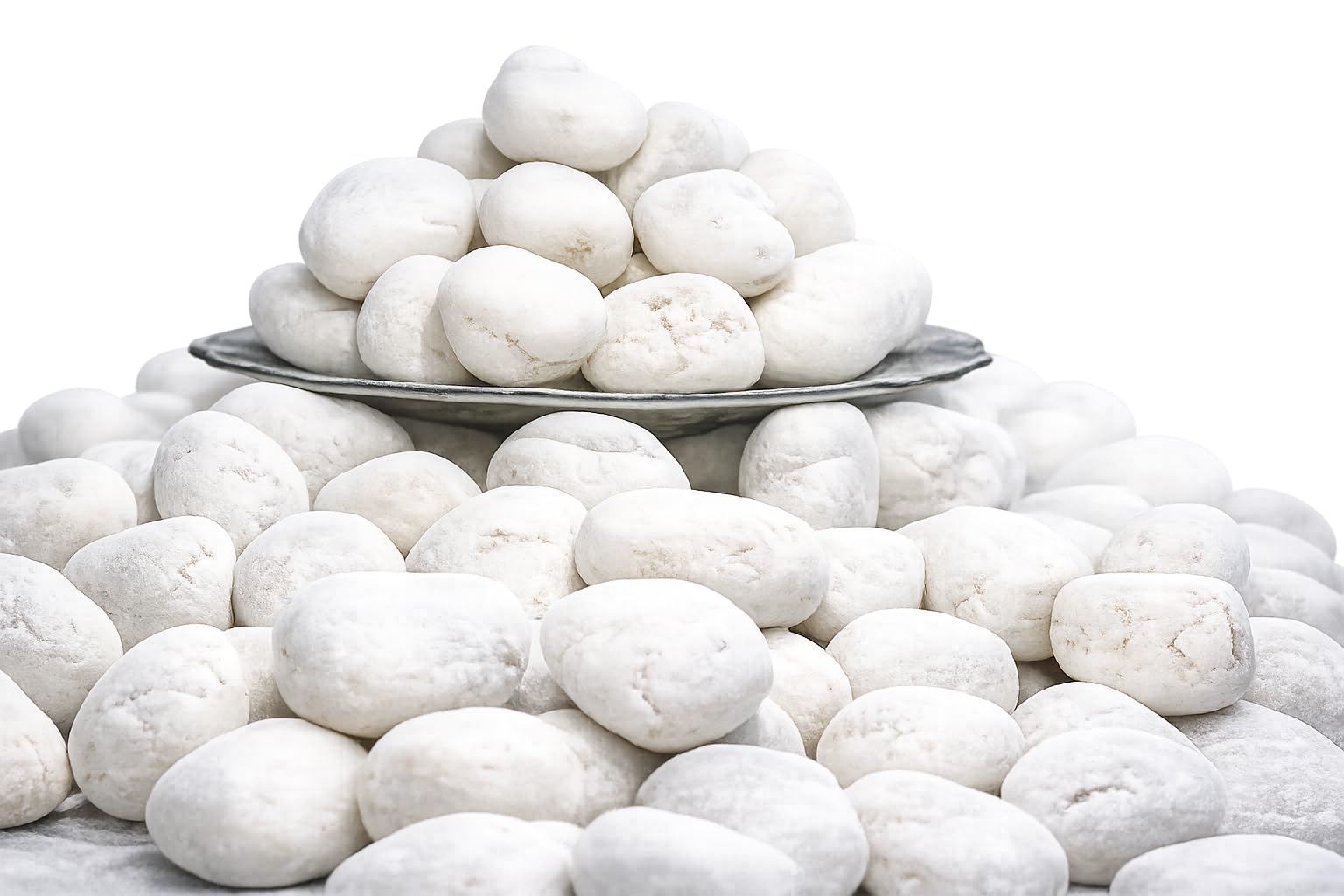 Large Size Natural White Polished Pebbles 30-50 mm | Decorative Marble Stones for Planters, Landscaping & Aquarium | 1 kg (2, Kilograms)-image-19