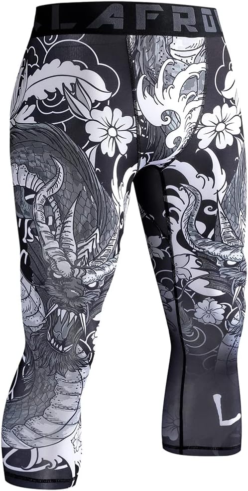 LAFROI Men's Compression Fit 3/4 Tights Leggings with Pcoket/Non-Pocket-YSK10 - Image 4