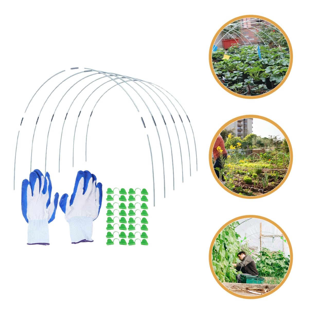 Luxshiny 1 Ensemble Support de Jardin Arceau pour Tunnel de Culture Support Pratique et pour et Jardinage