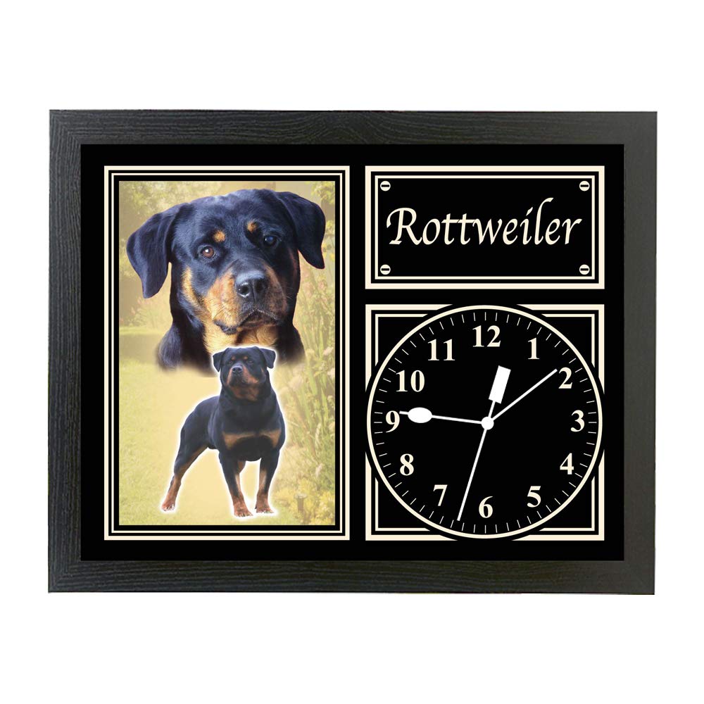 Personalised Gift Products Rottweiler Dog Breed Gift Clock