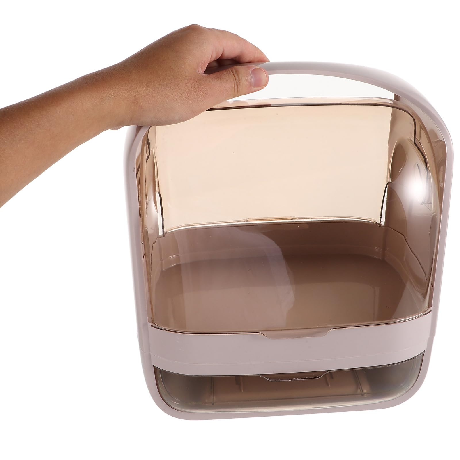 Organizador de Maquillaje Grande con Tapa, Abs, Portátil para Tocador